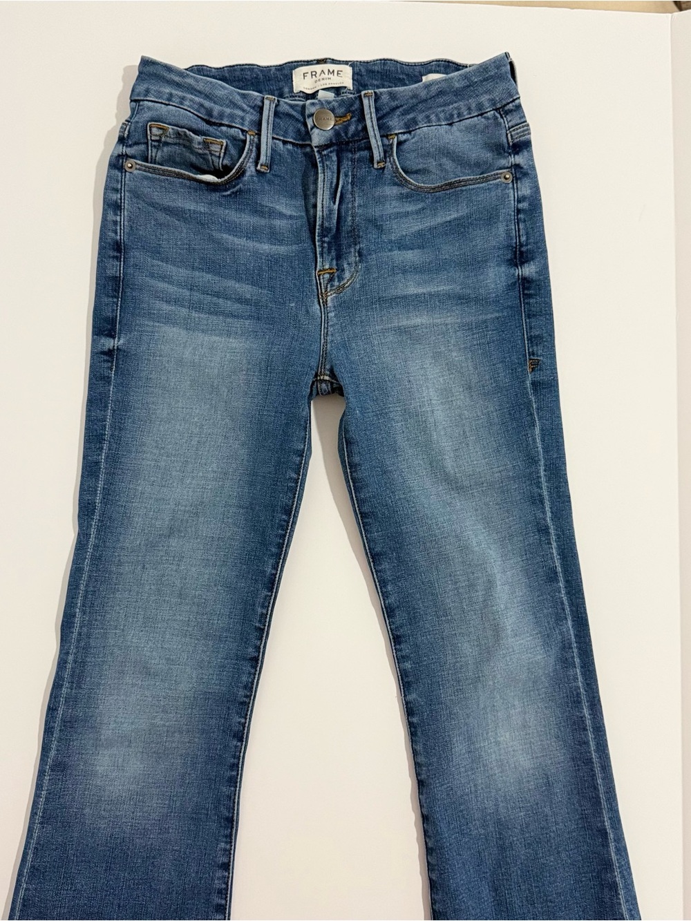 Frame Denim Women's Blue Le Crop Mini Boot Cut Jeans Sz 25